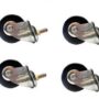 NEOSTAR 2.5 Black Inch caster wheel For Trolley, Furniture etc. (Multipurpose Use/Load capacity - 250 kg / (Set of 4))