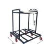 NEO STAR Double Battery Metal Inverter Trolley/UPS Stand with 2.5 Inch Metal Wheels. (Black & White)