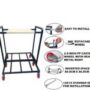 NEO STAR Double Battery Metal Inverter Trolley/UPS Stand with 2.5 Inch Metal Wheels. (Black & White)