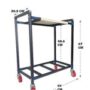 NEOSTAR Premium Single Battery Inverter Trolley/Stand with 2.5 inch Metal Wheels (702)