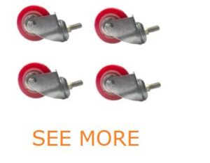 NEOSTAR Red 2.5 Inch caster wheel For Trolley , Furniture etc. ( Multipurpose Use / Load capacity - 250 kg / ( Set of 4 ) )