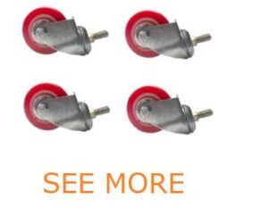 NEOSTAR Red 2.5 Inch caster wheel For Trolley , Furniture etc. ( Multipurpose Use / Load capacity - 250 kg / ( Set of 4 ) )