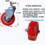 NEOSTAR Red 2.5 Inch caster wheel For Trolley , Furniture etc. ( Multipurpose Use / Load capacity - 250 kg / ( Set of 4 ) )