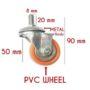 NEOSTAR Heavy Duty 360 - Degree Rotatable Wheels for Chair, Trolley, Furniture etc. (Multipurpose Use/Load capacity - 150 kg / (Set of 4))