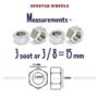 NEOSTAR Heavy Duty 360 - Degree Rotatable Wheels for Chair, Trolley, Furniture etc. (Multipurpose Use/Load capacity - 150 kg / (Set of 4))