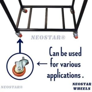 NEOSTAR Heavy Duty 360 - Degree Rotatable Wheels for Chair, Trolley, Furniture etc. (Multipurpose Use/Load capacity - 150 kg / (Set of 4))