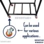 NEOSTAR Heavy Duty 360 - Degree Rotatable Wheels for Chair, Trolley, Furniture etc. (Multipurpose Use/Load capacity - 150 kg / (Set of 4))