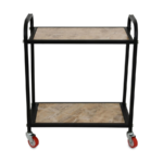 NEOSTAR Super  Metal Inverter Trolley/Stand For Single Battery with 2.5 Inch Black Metal Wheels.