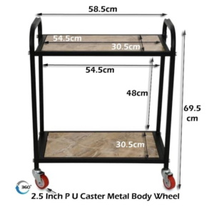 NEOSTAR Super  Metal Inverter Trolley/Stand For Single Battery with 2.5 Inch Black Metal Wheels.