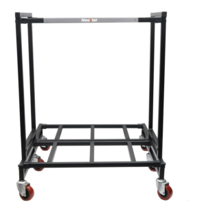 NEOSTAR Double Battery Metal Inverter Trolley/UPS Stand with 2.5 Inch Metal Wheels. (Black & White)