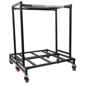 NEOSTAR Double Battery Metal Inverter Trolley/UPS Stand with 2.5 Inch Metal Wheels. (Black & White)