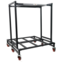 NEOSTAR Double Battery Metal Inverter Trolley/UPS Stand with 2.5 Inch Metal Wheels. (Black & White)