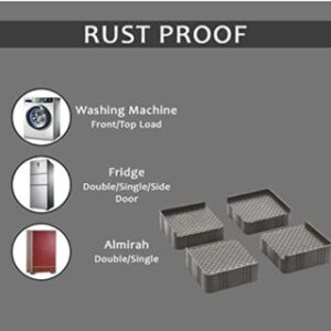 NEO STAR Plastic Almirah, Wardrobe, Refrigerator,Washing Machine Stand (Grey)