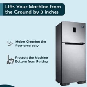 NEO STAR Plastic Almirah, Wardrobe, Refrigerator,Washing Machine Stand (Grey)