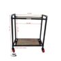 NEOSTAR Metal And Wooden Battery Inverter Trolley/Stand With 2.5 Inch Heavy Wheels