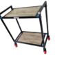 NEOSTAR Metal And Wooden Battery Inverter Trolley/Stand With 2.5 Inch Heavy Wheels