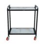 NEO STAR Metal and Wooden Battery Inverter Trolley/Stand with 2.5 Inch Heavy Wheels (Black and White)