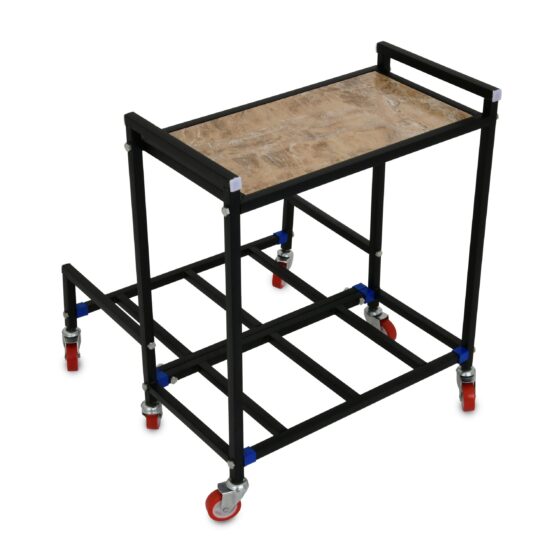 NEOSTAR 2-Tier Top Wooden UPS Stand/Trolley for Double Battery and Inverter for Home and Office.