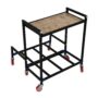 NEOSTAR 2-Tier Top Wooden UPS Stand/Trolley for Double Battery and Inverter for Home and Office.