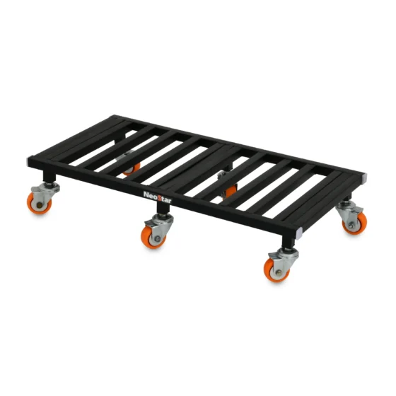 NEO STAR Metal Planter Flower Pot Stand Trolley For 2 Planter With 2 Inch Metal Wheels (Pack of 1)