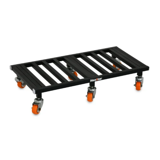 NEO STAR Metal Planter Flower Pot Stand Trolley For 2 Planter With 2 Inch Metal Wheels (Pack of 1)
