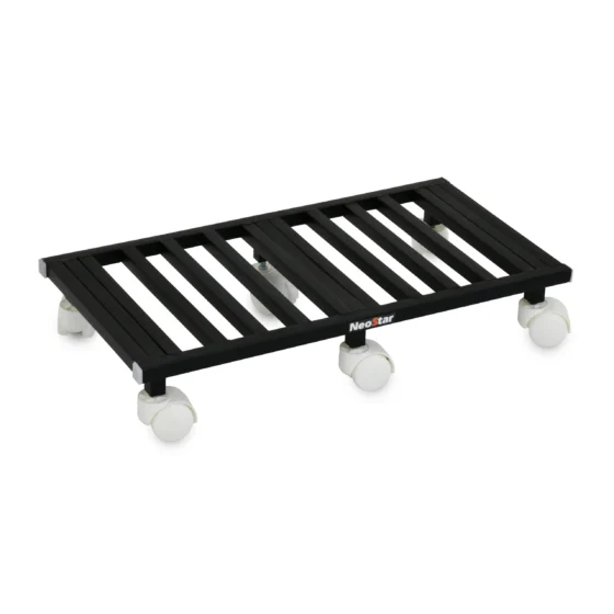 NEO STAR Metal Planter Flower Pot Stand Trolley With 2 Inch Plastic Lock Wheels (Pack of 1)