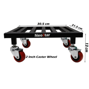 NEOSTAR Metal Planter Flower Pot Stand Trolley With 2 Inch Metal Wheels For Balcony , Living Room, Outdoor, Indoor , Garden Decor I Load Capacity 80 kg (Pack of 1)