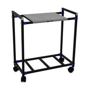 NEOSTAR Metal Inverter Trolley Stand with Black Lock Wheels, Movable Rack,70 Kg Capacity