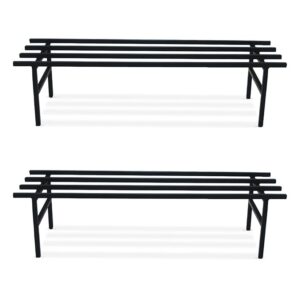 planter set of 2 NEO STAR Metal Planter Stand Trolley, Black Powder Coated Finish, Rectangular Shape for Indoor, Outdoor, Garden, Balcony and Living Room, Load Capacity 40 kg Each ( Pack of 2)